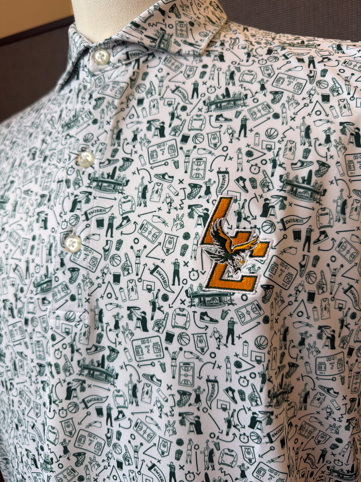 Mens Polo Johnnie-O - Hoop There It Is