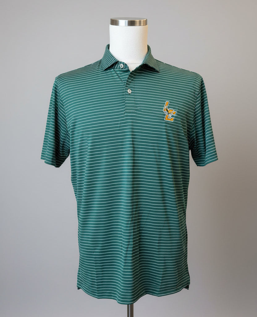 Mens Polo Johnnie-O - Beau Green Stripe