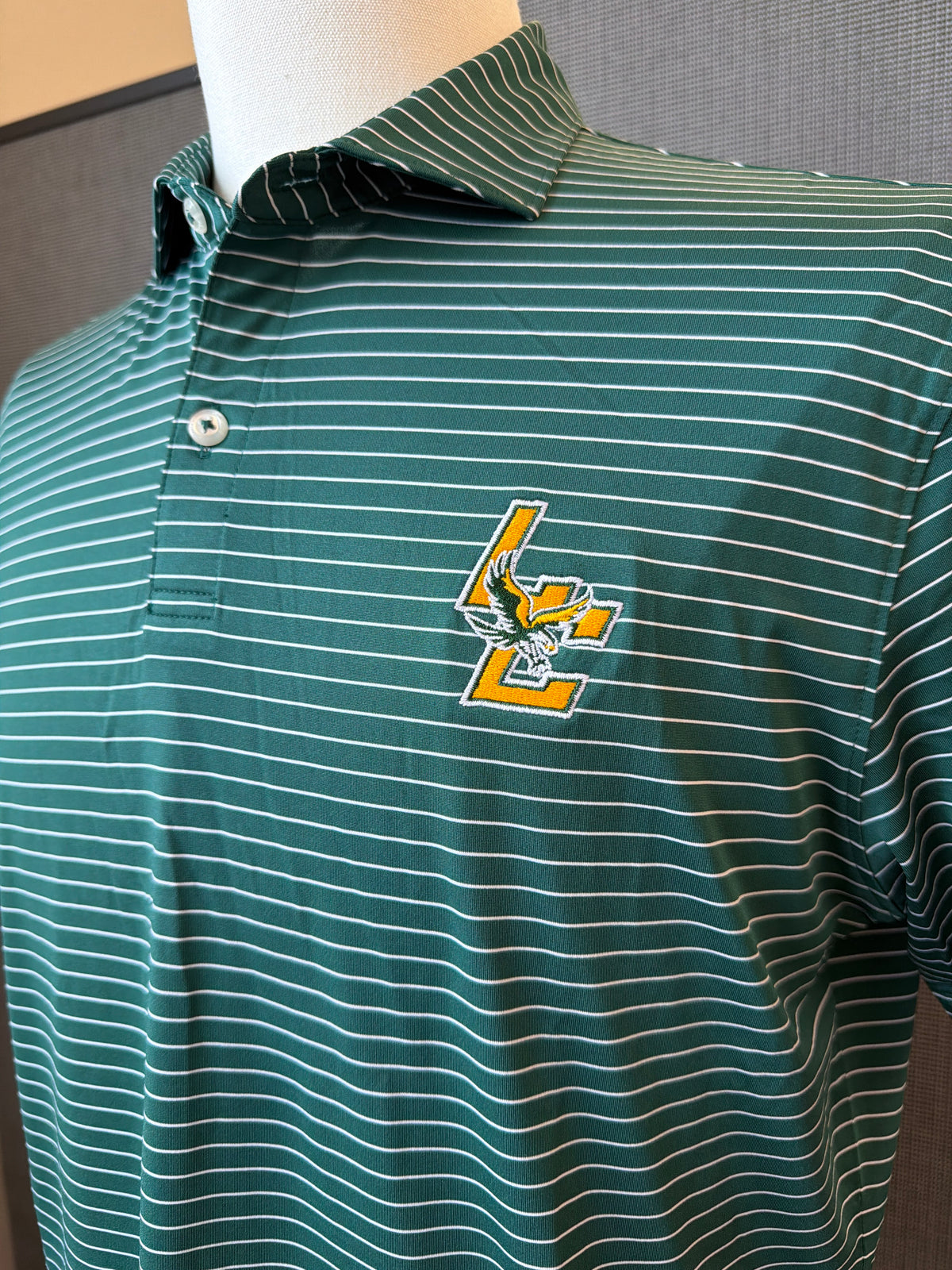 Mens Polo Johnnie-O - Beau Green Stripe